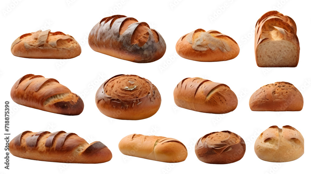 Bakery products on a transparent background. Bakery products on a transparent background.