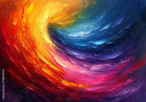 Colorful Swirl of Art: A Vibrant Painting for the Month of May Generative AI