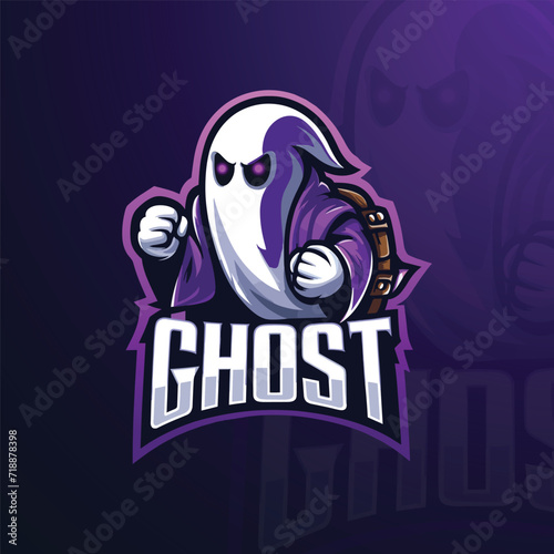 Ghost e-sports gaming logo design