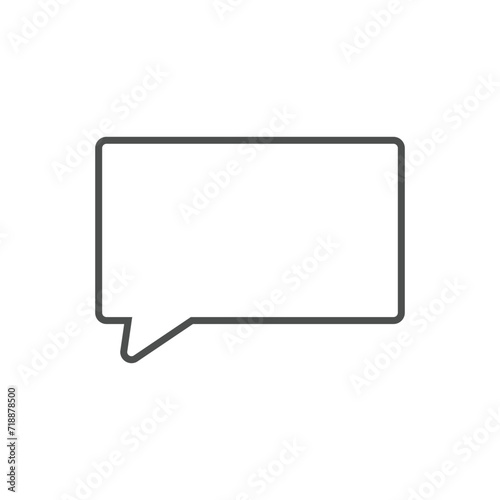 Chat vector icon. Talk bubble speech icon. Blank empty bubbles