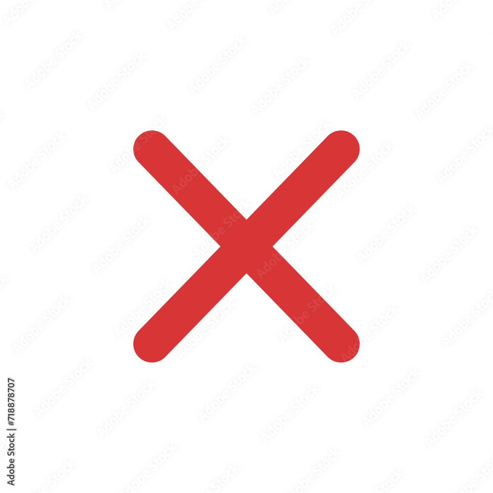 red cross Icon. Cancel icon. Close icon vector. red cross Icon. Cancel icon. Close icon vector.