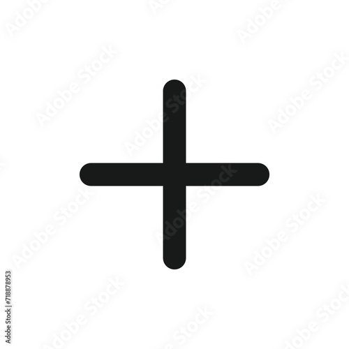 cross icon isolated on white background. Vector illustration.
