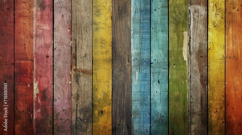 Old, grunge, colorful wood background