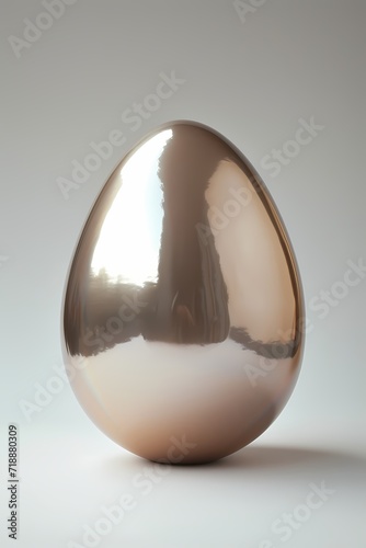 golden Easter egg element on white background for Easter festival