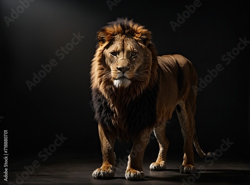 Studio Portrait of a Lion