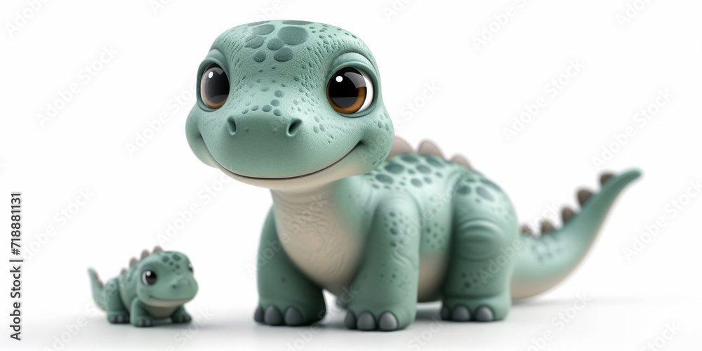 Colorful cute and playful dinosaurs, sparkling creativity and joy for children.