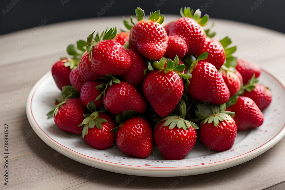 A bunch of fresh, ripe strawberries. A bunch of fresh, ripe strawberries.