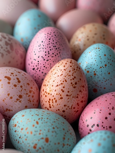painted colorful easter eggs illustration background