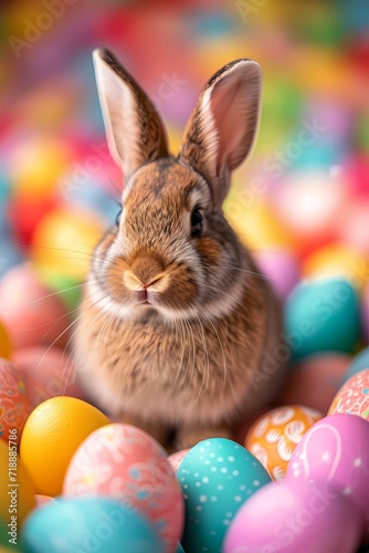 Rabbit for Easter illustrations background and wallpaper © Kornkanok
