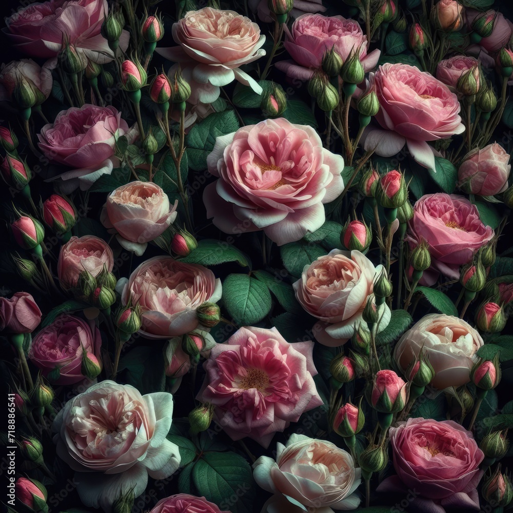 Fototapeta premium Romantic Rose Petals: Delicate Floral Texture