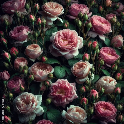 Romantic Rose Petals  Delicate Floral Texture