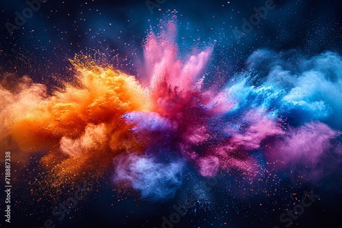 Colorful Explosion of Pride: Celebrating LGBTQ+ Pride Month with Vibrant Colors Generative AI photo