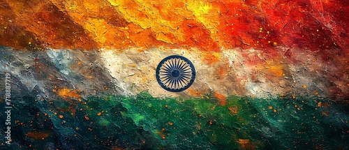 Indian Flag Painting: A Colorful Celebration of Diversity and Unity Generative AI