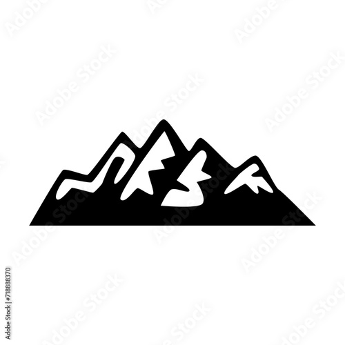 Abstract mountain logo design in flat design style