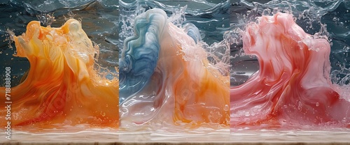Water Wave Art: A Monthly Celebration of Oceanic Beauty Generative AI photo