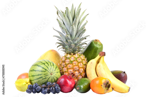 Fruits isolated on white background