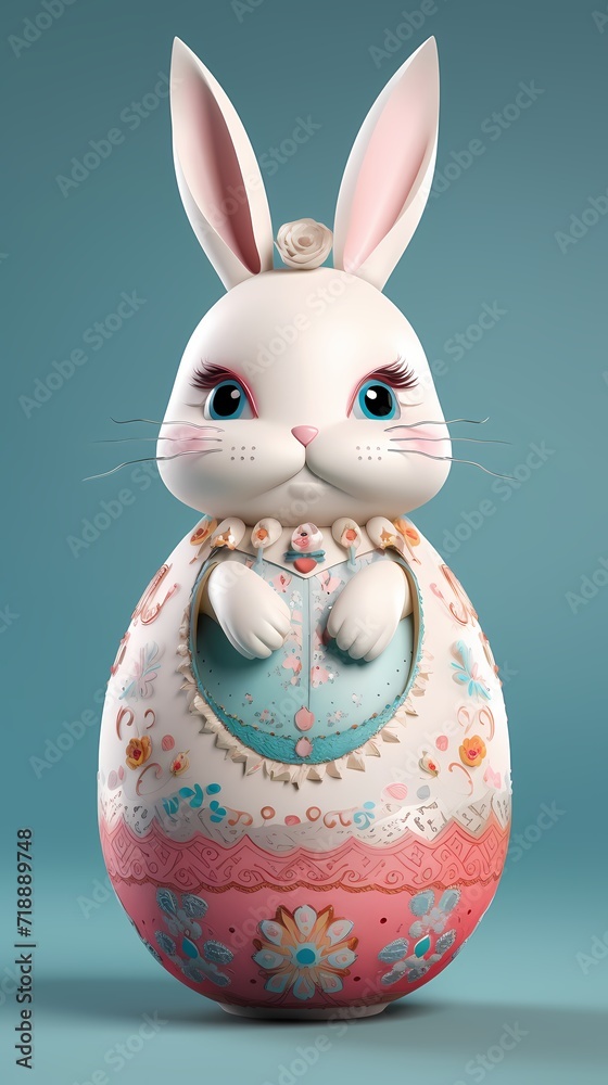 Obraz premium Rabbit for Easter illustrations background and wallpaper