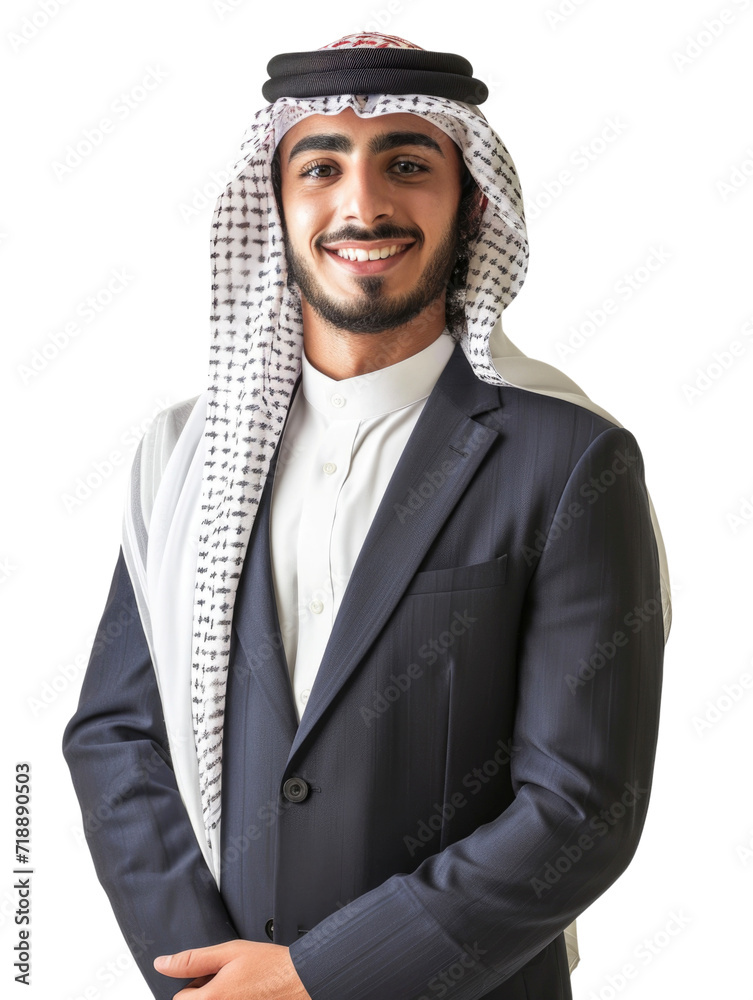 Arab business man with emotion transparent background Arab business man with emotion transparent background