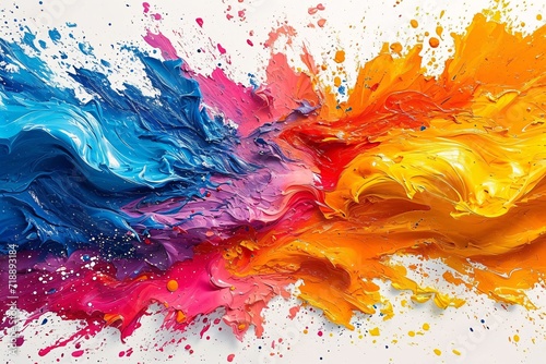 Colorful Chaos: A Paint-Splattered Wall Art Generative AI