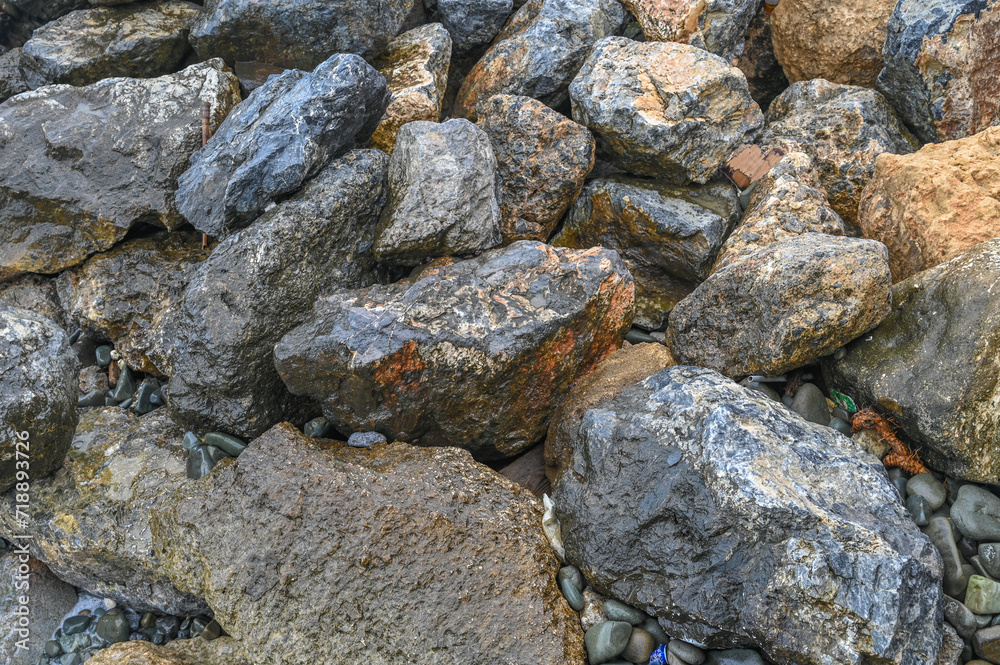 stones on the shore of the Mediterranean sea in winter on the island of Cyprus 11