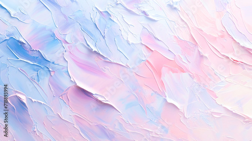Fondo acrílico de pintura con textura abstracto de colores pastel rosas y azules. Diseño de papel pintado colorido.