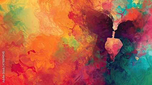 Artistic Love Abstract. Abstract love concept wedding romance valentines day colorful hearts background wallpaper