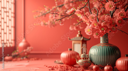 Chinese New Year, rich in symbolism and vibrant hues, convey festive joy and traditional blessings, capturing the essence of cultural celebrations