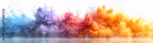 Colorful Explosion of Paint Powder  A Monthly Art Event Inspiration Generative AI