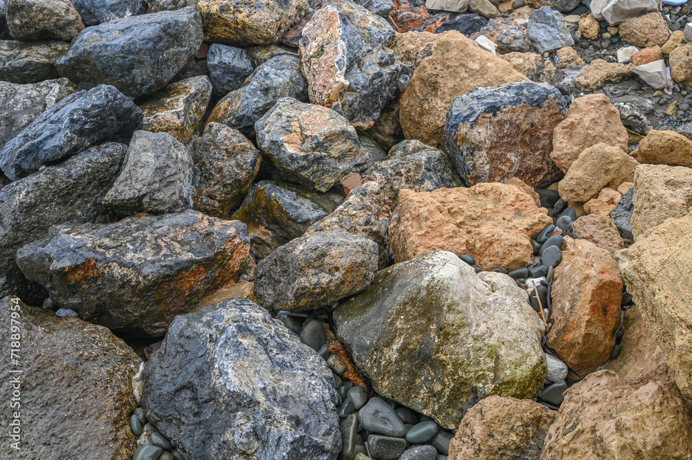 stones on the shore of the Mediterranean sea in winter on the island of Cyprus 9