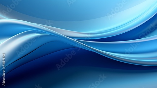 Abstract blue background with flowing lines. Dynamic waves.