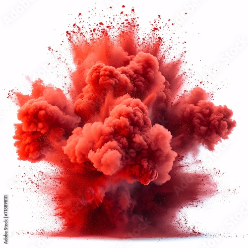 Red Smoke Explosion: A Blend of Fire and Fashion Generative AI