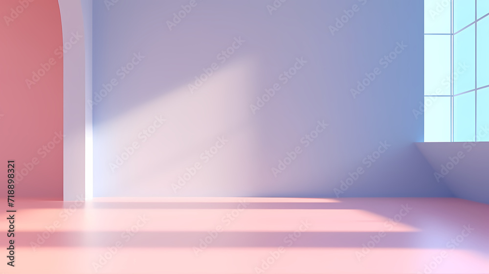 Gradient empty room wall model, minimalist interior, podium 3D product display Gradient empty room wall model, minimalist interior, podium 3D product display
