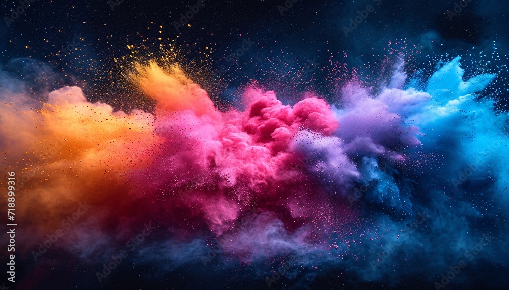 Colorful Explosion of Pink, Purple, and Blue: A Spectacular Splash for the Month of April Generative AI
