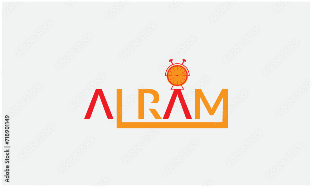 Fototapeta premium Alarm clock vector icon isolated on white background, simple line outline style, alarm clock ringing icon modern design