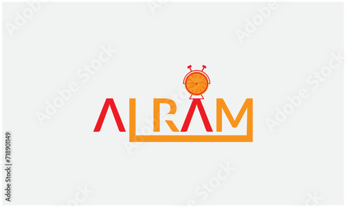 Alarm clock vector icon isolated on white background, simple line outline style, alarm clock ringing icon modern design