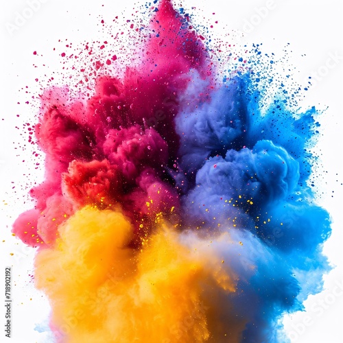 Colorful Explosion of Paint Powder: A Monthly Art Event Inspiration Generative AI