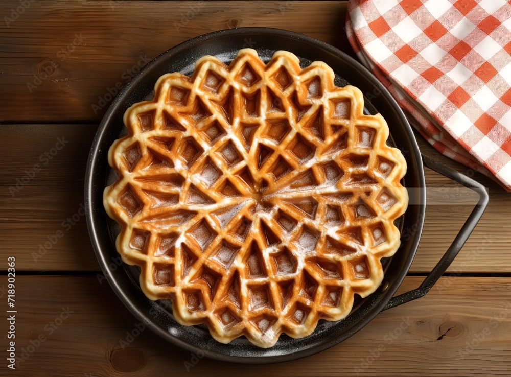 waffles on the table is tempting to eat. generative AI waffles on the table is tempting to eat. generative AI