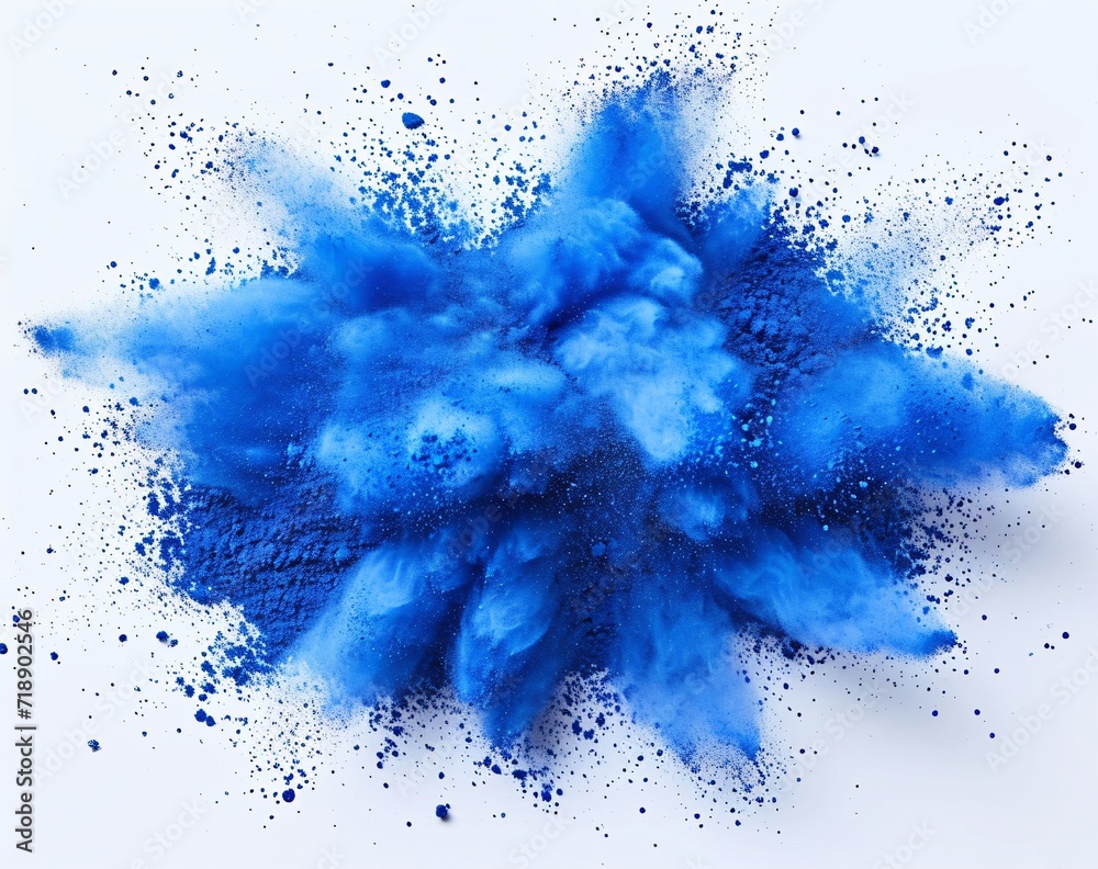 Purple Power: The Colorful Explosion of a Blue Paint Flower Generative AI