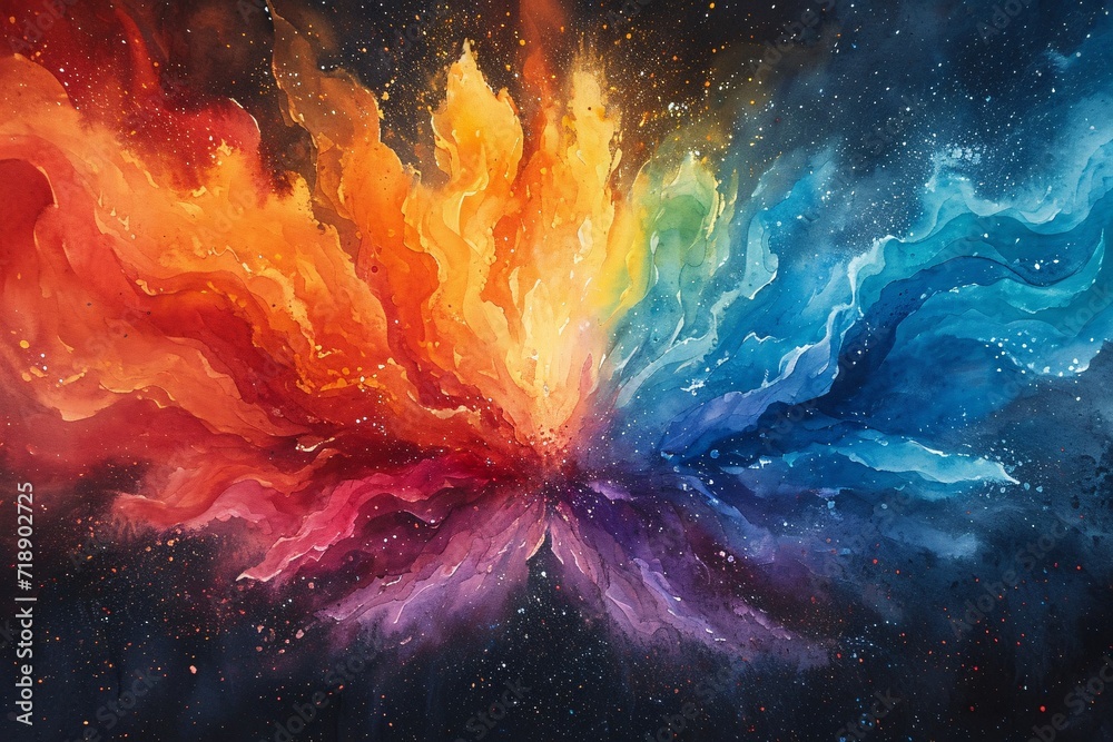 Pride Flag Wave: A Rainbow of Emotions Generative AI Stock Illustration ...