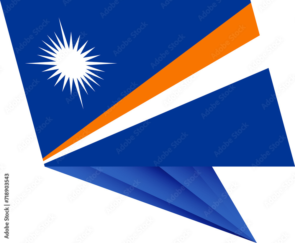 Obraz premium Marshall Islands pin flag