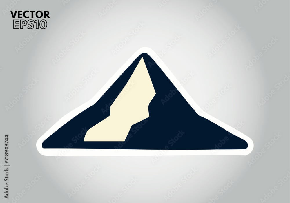 Fototapeta premium minimalist mountain logo design icon vector template