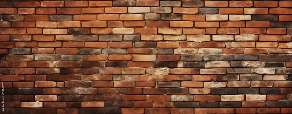 Brick wall background with textured ones. generative AI Brick wall background with textured ones. generative AI