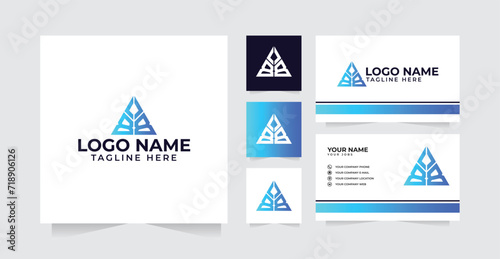 Eighty Eight logo design and business card vector template photo