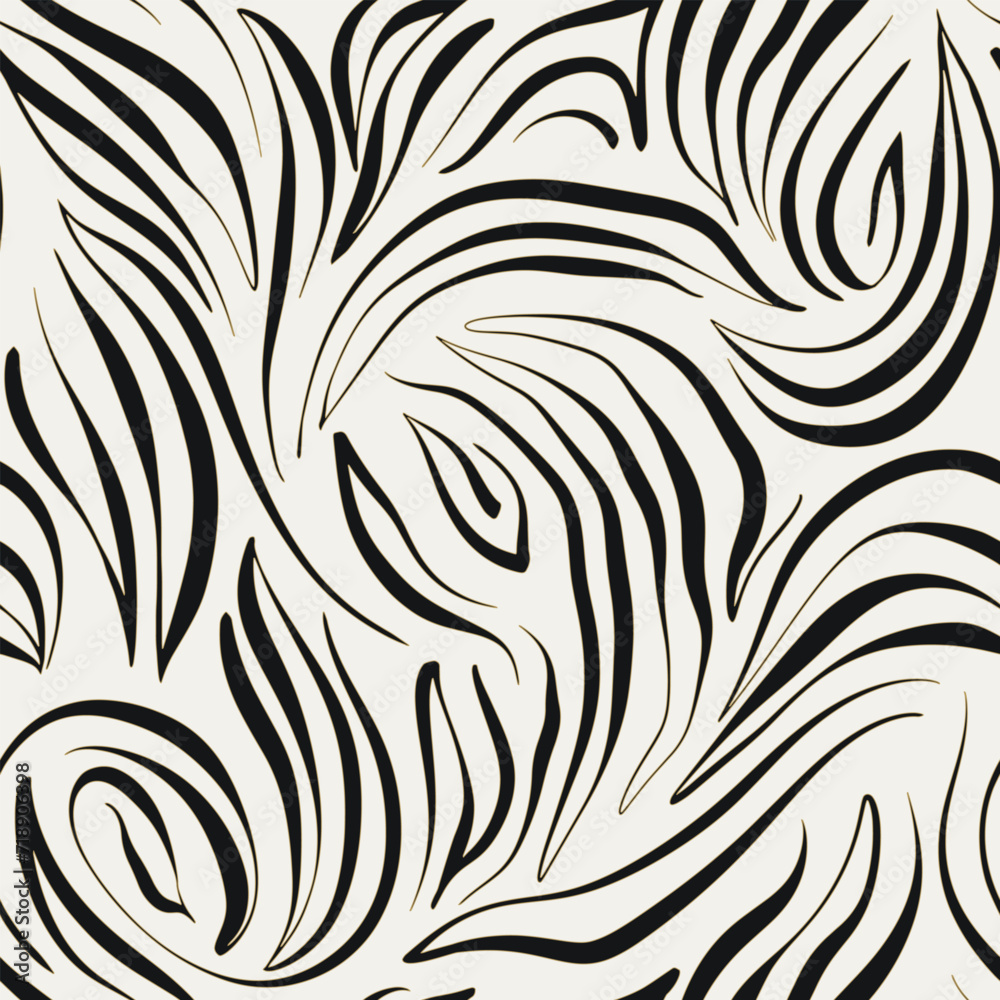 vector seamless monochrome pattern with zebra stripes vector seamless monochrome pattern with zebra stripes