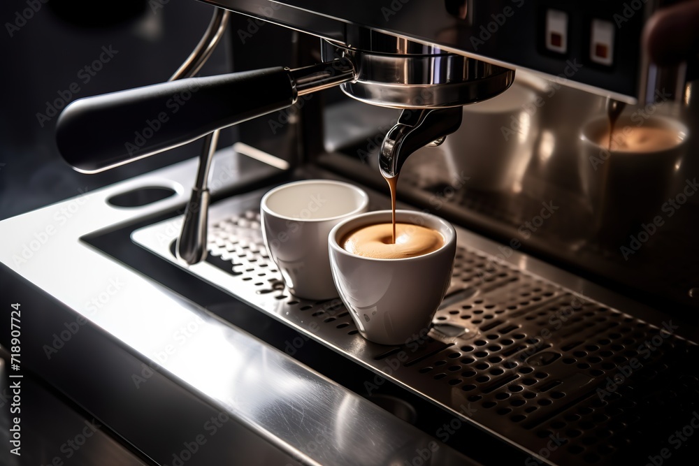 Cup coffee beans wooden. Hot espresso and coffee bean. Espresso coffee machine. Cup coffee beans wooden. Hot espresso and coffee bean. Espresso coffee machine.