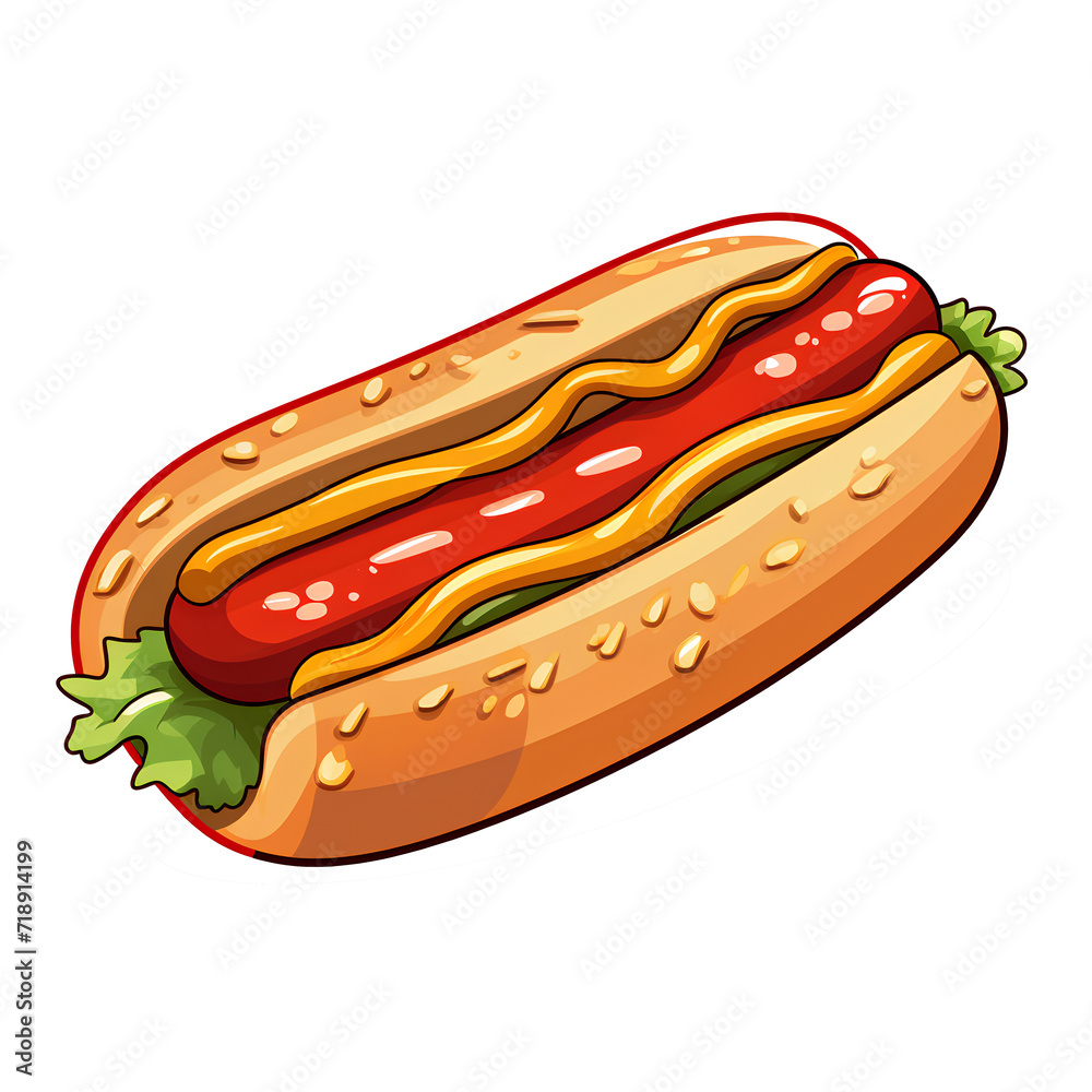 Hot Dog isolated, transparent background white background no background Hot Dog isolated, transparent background white background no background