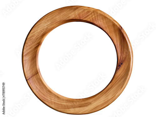 circle round picture fram old oak wood