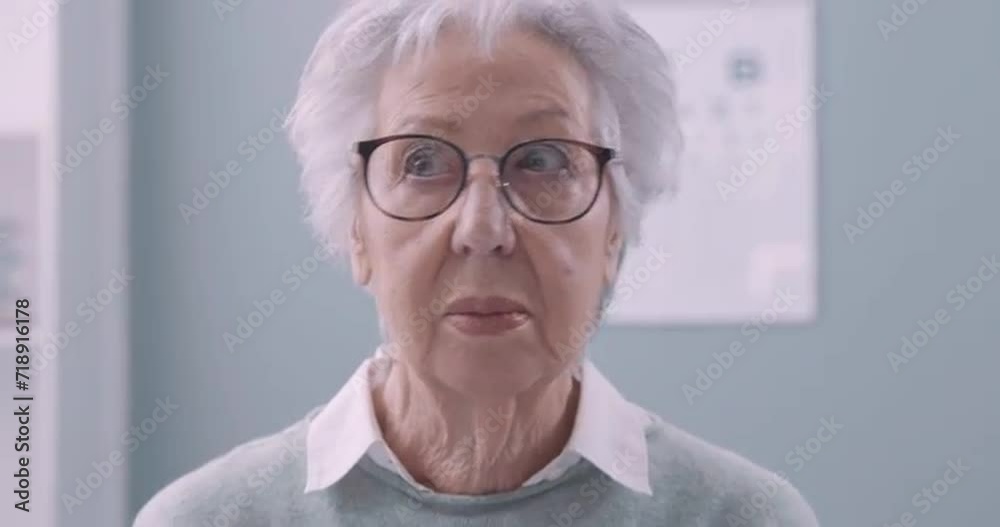 Senior woman wearing prescription glasses Senior woman wearing prescription glasses