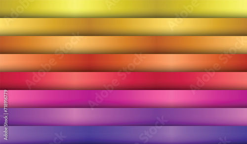 Colorful Horizontal lines background. Multicolored gradation layer. Vibrant gradient stripes design for presentation, poster, banner, cover, leaflet, catalog, cover, or magazine.