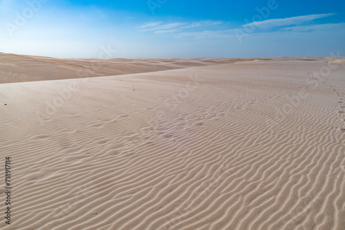 desert dune landscape Lencois Maranhenses National Park - Parque Nacional dos Lencois Maranhenses